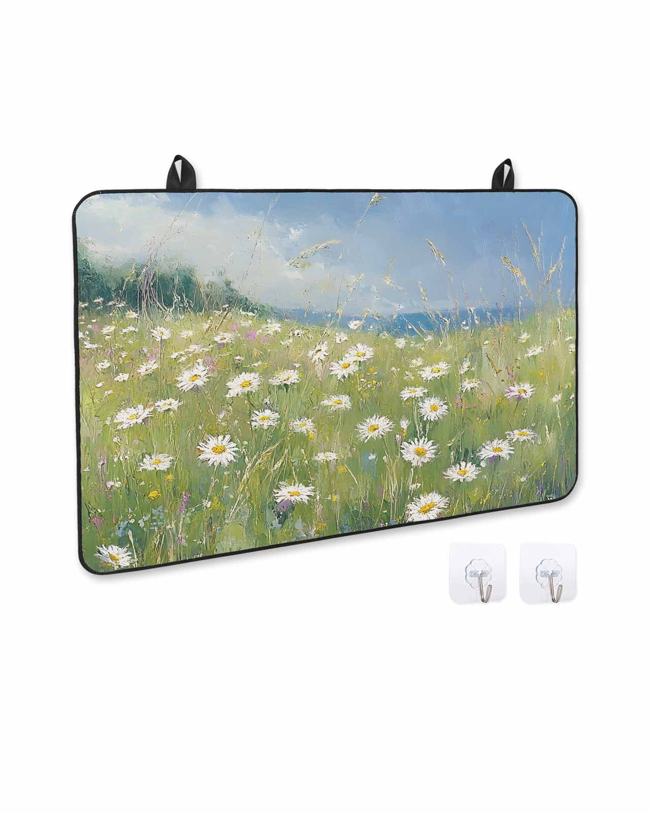 nqOlkjepod Large Induction Cooktop Protector Mat 28.5"x20.5", Spring Floral Stove Top Covers for Electric Stove, Pastoral Botanical Oil Painting Modern Art Stove Burner Cover Mats Stove Cover