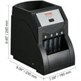 thumbnail image 6 of VEVOR USD Coin Sorter, Coin Sorter Machine for USD Coin 1￠ 5￠ 10￠ 25￠, Sorts up to 230 Coins/min, Coin Sorter and Wrapper Machine Holds 200 Coins Included 4 Coin Tubes, Black, 6 of 9