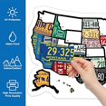 thumbnail image 3 of RV State Sticker Travel Map - 11" x 17" - USA States Visited Decal - United States License Plate Non Magnet Road Trip Window Stickers - Trailer Supplies & Accessories - Exterior or Interior Motorhome, 3 of 6