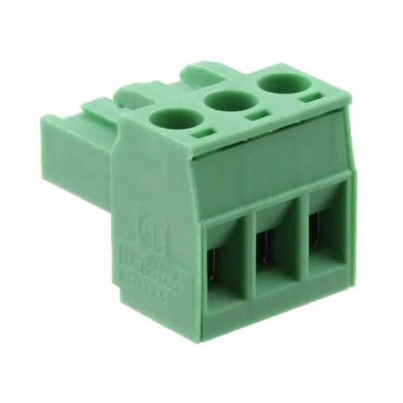 1926248 Terminal Block Plug 3 Position, Female Sockets 0.197 (5.00mm) - 180? Free Hanging (In-Line)