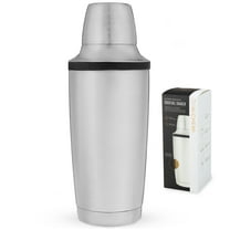 Viski Vacuum Insulated Cocktail Shaker with Strainer and Reamer, 18 oz