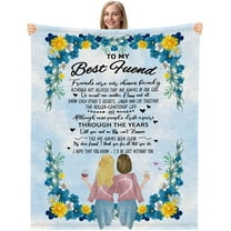 Best Friend Blanket Birthday Gifts for Women Love Quilt for Bestie Blanket Super Soft Fleece Throw Blankets - BFF Galantine''s Day Gifts Long Distance Friendship Birthday Gift for Her 60"x 50"