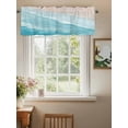 thumbnail image 2 of Valance Curtain Teal Blue Ocean Waves Kitchen Curtain for Window Ombre Beach Rod Pocket Curtain Valance Window Treatment for Kitchen Bathroom Dining Room 1 Panel 54x18inch, 2 of 9