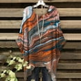 thumbnail image 2 of Dyegold High Low Tops For Women Short Sleeve Round Neck Marble Printed Shirts Tshirts Casual Loose Batwing Blouses Pullover, 2 of 5