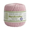 Bernat Handicrafter Acrylic 3 Ounce Crochet Thread Gentle Pink Yarn, 1 Each