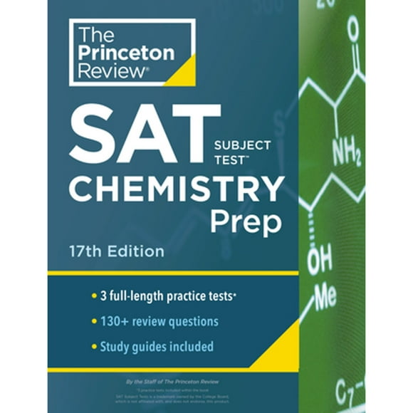 Pre-Owned Princeton Review SAT Subject Test Chemistry Prep, 17th Edition: 3 Practice Tests + Content (Paperback 9780525568957) by The Princeton Review