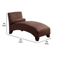 thumbnail image 5 of Benjara BM231827 Arched Fabric Upholstered Chaise Lounge with Pillow, Brown, 5 of 5