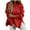 Red, variant on Vedolay Womens Sweaters Women's 2023 Fall Casual Oversized Lapel Collar V Neck Long Sleeve Pullover Sweaters,Black L