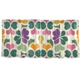 thumbnail image 7 of Yayeee Kitchen Curtains Tier Set of 2 Light Filtering 57"x24" Over Sink Window Panels, Purple Clover Pattern, 7 of 7