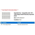thumbnail image 2 of Head Bolt Set - Compatible with 1991 - 1996 Dodge Stealth Naturally Aspirated DOHC 1992 1993 1994 1995, 2 of 2