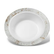 Host & Porter Silver Rim Plastic Dessert Bowls, 6oz, 10 Ct, Great for Weddings, Bridal Showers, and Baby Showers