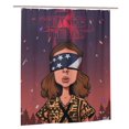 thumbnail image 1 of Juego de cortina de ducha Stranger Things con gancho, decoración para el baño, fácil cuidado, lavable a máquina, tela de poliéster duradera, cortina de ducha de tela impermeable, 66 x 72 pulgadas, 1 of 1
