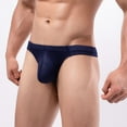 thumbnail image 4 of Vedolay Panties For Men Cotton Bikini Men's Briefs Stretch Mid/Low Rise Pouch Underwear Soft Comfy Enhancing Performance Brief,Navy XXL, 4 of 5