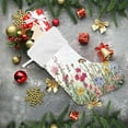 thumbnail image 6 of 2PCS Watercolor Flower Christmas Stockings Personalized 18”Large with Plush Cuff Christmas Decorations Stocking Holiday and Family Stocking Tree Fireplace Decor Decor Gifts, 6 of 7