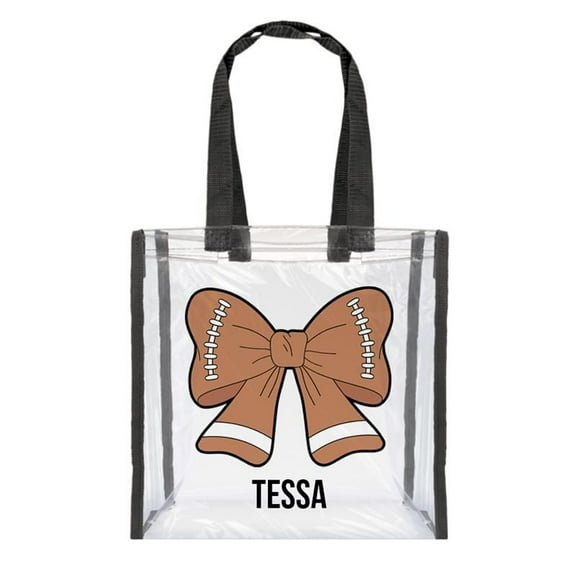 Personalized 12x12 Clear Stadium Tote Bag with Waterproof PVC
