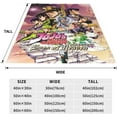 thumbnail image 3 of JoJo''s Bizar#re Adven-ture Fleece Blanket Soft Cozy Throw Blanket 50x60, Lightweight Fuzzy Comfy Flannel Blanket Warm Plush Throw Blankets for Couch, Sofa, Bed, 3 of 6
