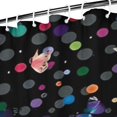thumbnail image 3 of Black Colorful Dot Butterfly Pattern Shower Curtain 72"x84" ,Bathroom Decorative Shower Curtains Set with 12 Hooks,Modern Waterproof Washable Shower Curtain, 3 of 6