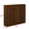 thumbnail image 6 of Jopath Sideboard Cabinet with 2 Outlet Holes, Buffet Cabinet with Storage Mid Century Modern Fluted Hollowed Out for Living Room Entryway Hallway Dining Room Kitchen Walnut, 6 of 9