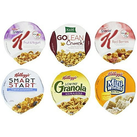 case of 60 Kellogg's Cereal Cup Assortment Pack - Wellness (BB Oct 2025)