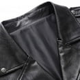 thumbnail image 7 of Maoxin Men's Leather Jacket Men's New Thin Leather Coat Youth Motorcycle Jacket Leather Jackets for Men Black M, 7 of 7