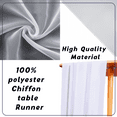 thumbnail image 5 of Hneeds Sheer Chiffon Table Runner, White, 10 ft Long, for Weddings, Parties, Home Decoration, and Events, 5 of 7
