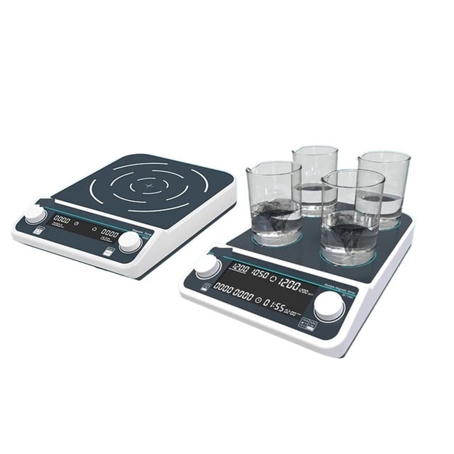 Multiple Magnetic Stirrer Digital Display Laboratory Stirrer Magnetic Mixer Four-station 500ml*4 ,Adjustable Stirring Speed