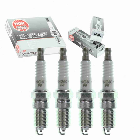 4 pc NGK V-Power Spark Plugs compatible with Pontiac Sunfire 2.2L 2.3L 2.4L L4 1995-2002
