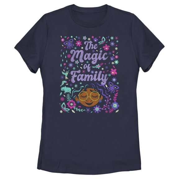 Women's Encanto Mirabel The Magic of Family  Graphic Tee Navy Blue Small