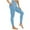 Light Blue, variant on Blue Womens Leggings with Pockets Skinny High Waist Athletic Pants for Women