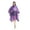 Purple, variant on Yesbay EVA Transparent Hooded Raincoat Adult Unisex Mid-length Poncho with Snap Buttons Waterproof Windproof Hiking Raincoats for Men Women