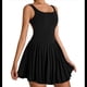 thumbnail image 2 of Falda Plisada para Yoga, Correr, Fitness, Tenis, Color Negro, Talla L, 2 of 7