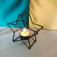 thumbnail image 5 of Christmas Star Candle Holder | Iron Metal Holiday Table Decor | Black or Gold Finish | 12x11x5cm | Festive Home Centerpiece & Gift, 5 of 7
