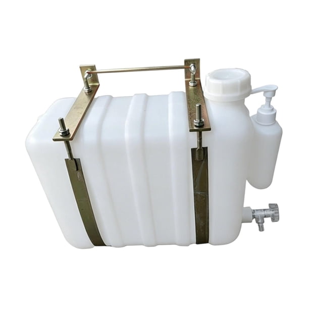Tanque de agua portátil de gran capacidad para montaje en obra, ideal para conductores. Capacidad de 9 kg