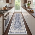 thumbnail image 5 of Roxstand 2.5'x8' Washable Runner Rug for Hallway Entrance Bedroom Entryway, Vintage Oriental Non Slip Stain Resistant Kitchen Rugs, Blue, 5 of 10