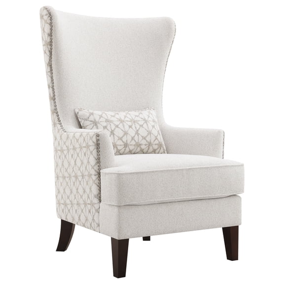 Coaster Pippin Upholstered High Wingback Accent Chair, Latte