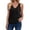 Black, variant on Womens Tank Tops Loose Fit Sexy V Neck Ruched Sleeveless Blouses Casual Basic Banded Bottom Cami Shirts
