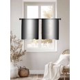 thumbnail image 4 of Black White Semi Sheer Curtains 54 Inch Length 2 Panels Set, Gradient Gray Monochrome Minimalist Stripe Sheer Kitchen Curtain Privacy Voile Window Curtain for Living Room Bedroom Rod Pocket Drapes, 4 of 7