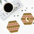 thumbnail image 3 of Bingfone Vintage Aztec Leather Drinks Coasters with Set of 6,Suitable for Home Kitchen,Coffee Cup Coasters Home Gift, 3 of 7