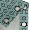 thumbnail image 4 of Ambesonne Ikat Grommet Curtain, Traditional Dots, 50" x 120", Turquoise Grey, 4 of 6