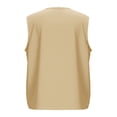 thumbnail image 5 of Craaazy Womens Casual Solid Color Button Front Crew Neck Comfortable Tank Top with Loose Fit for Daily Wear Gift, 5 of 5