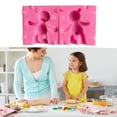 thumbnail image 4 of Diy Oso Tridimensional 3D Fondant Molde De Silicona Para Hornear Rosa Herramienta Para Hornear Para Pastel Galleta Hecha A Mano Casera 2 Uds Guardurnaity HA018241-00, 4 of 6