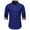 Blue, variant on JURANMO Mens Long Sleeve Shirts Slim Fit Button Down Shirts Plaid Patching Lapel Collar Business Casual Shirts Deals of the Day White L
