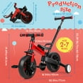 thumbnail image 3 of Trendix 6 in 1 Balance Bicycle with Training Wheels & Pedals, Foldable Toddler Bike with Push Handle, Balance Bike with Brakes & Kickstand, 3 of 9