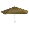 Stripe Khaki Market Umbrella 9'