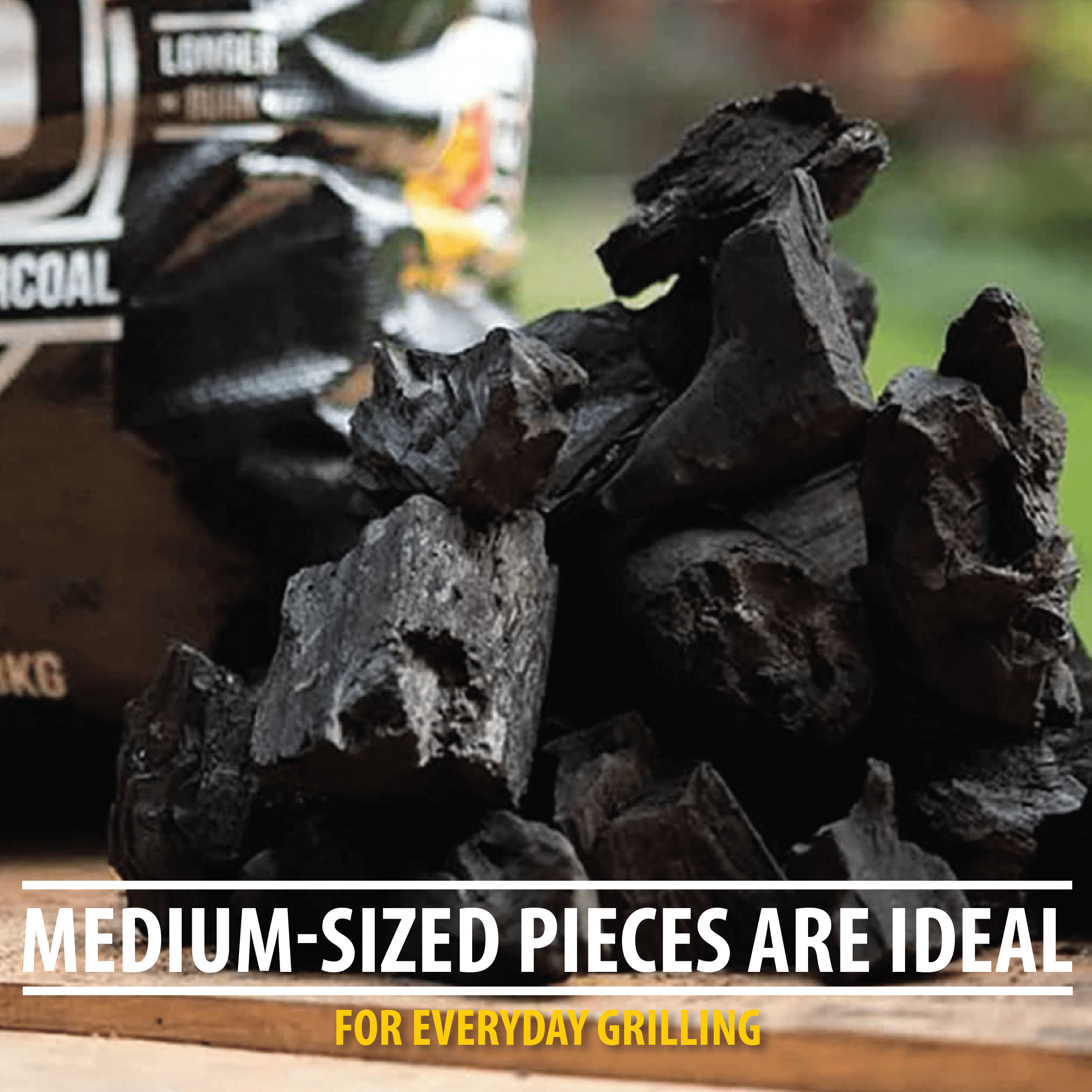FOGO Premium Oak Restaurant Grade All-Natural Hardwood Medium Sized Lump Charcoal for Grilling and Smoking , 35 Pound Bag 2-Pack