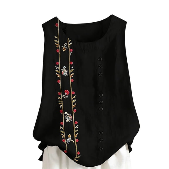 Tweang Cotton Linen Tops for Women Pleated High Neck Halter Tops Spaghetti Strap Linen Clothing for Womens Cotton and Linen Camisole Tshirts Casual Cute Tops Basic Undershirts Ruffle Trim Black L