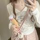 thumbnail image 1 of Sanrio Hello Kitty camiseta de manga larga con estampado de dibujos animados para mujer Y2K Sweet Girl Graffiti Slim Fit moda versátil Top otoño, 1 of 4