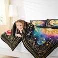thumbnail image 4 of Homewish Boho Sun Moon 7-Piece Twin Bedding,Pink Purple Teal Gradient Galaxy Bedding Comforter Set,Black Reversible, 4 of 8
