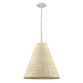thumbnail image 3 of Contemporary Home Living 25" Textured White Abaca Rope Hanging Pendant Ceiling Light Fixture, 3 of 3