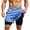 Blue, variant on Mens Double Layer Quick Dry Shorts Athletic Drawstring Elastic Waist Breathable Lightweight Trunks Mesh Casual Sports Trousers